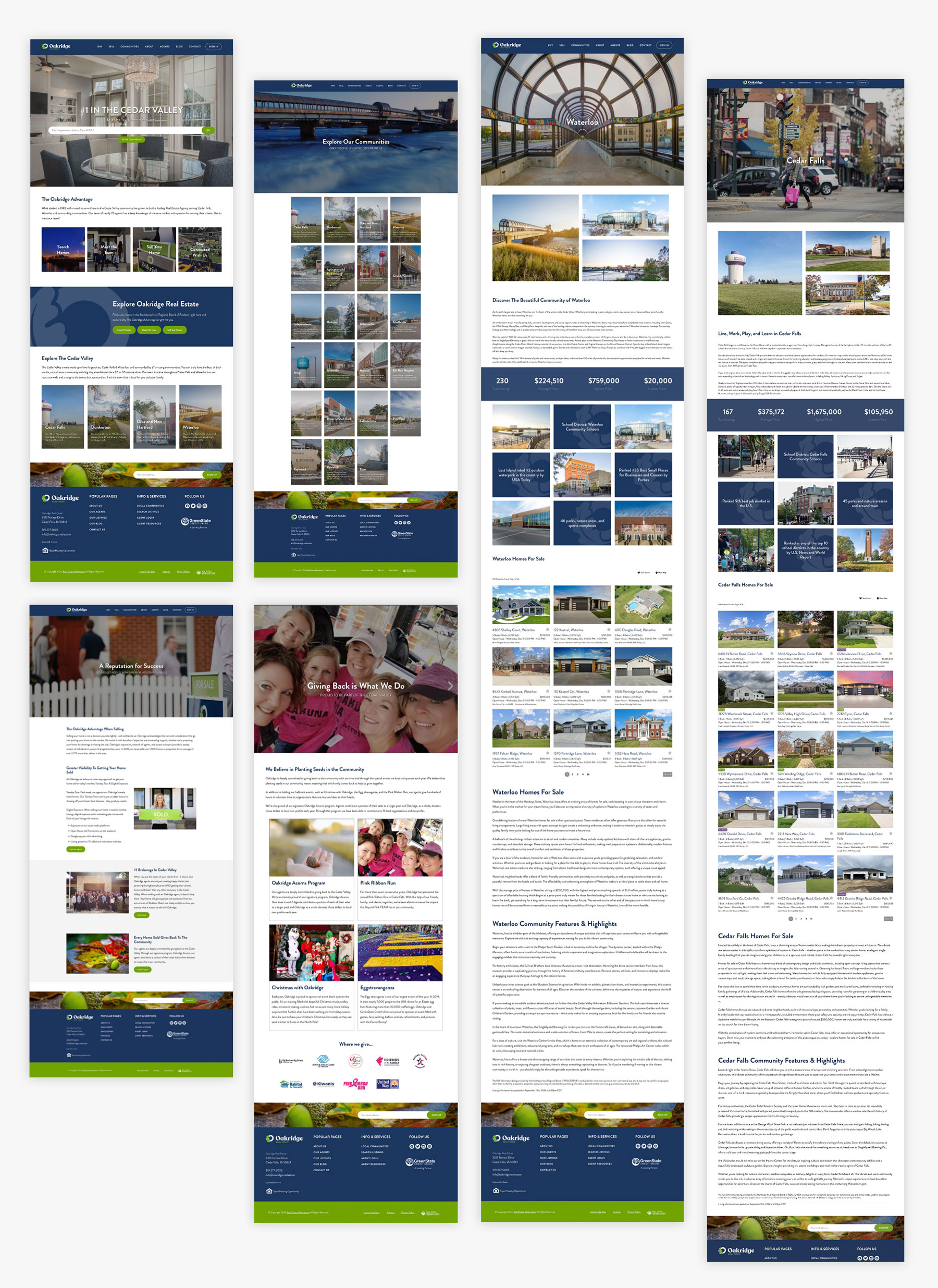 Oakridge web pages template with background 1